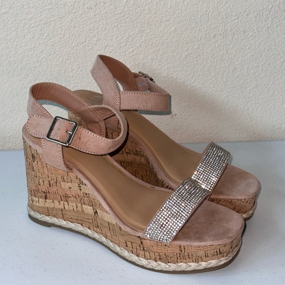 Steve Madden glitter platform wedges size 8 - Picture 3 of 10